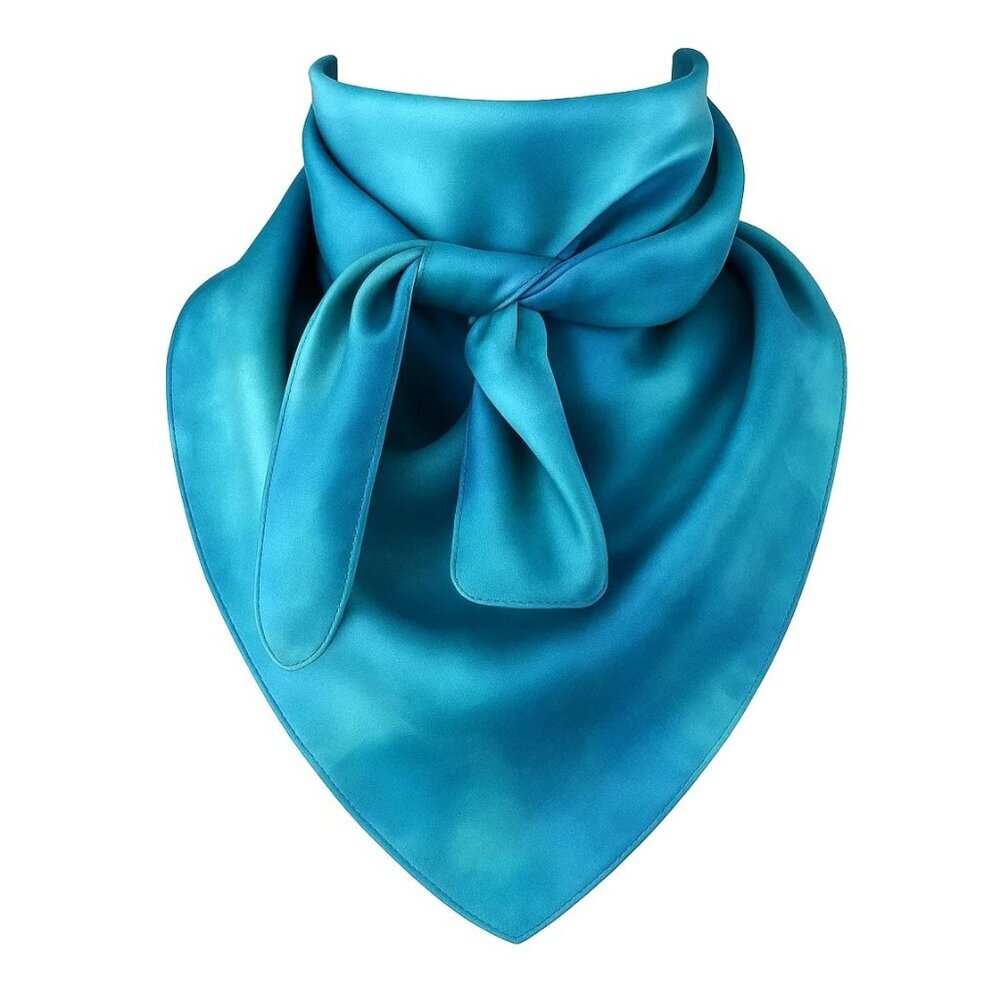 Turquoise Wild Rag Large Scarf 23x23" Western Accessory Cowgirl or Cowboy